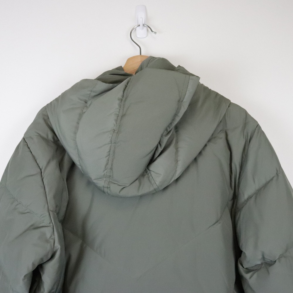 NWT Seraphine Green 3-In-1 Long Chevron Puffer Maternity Coat 12 Babywearing - Picture 6 of 16